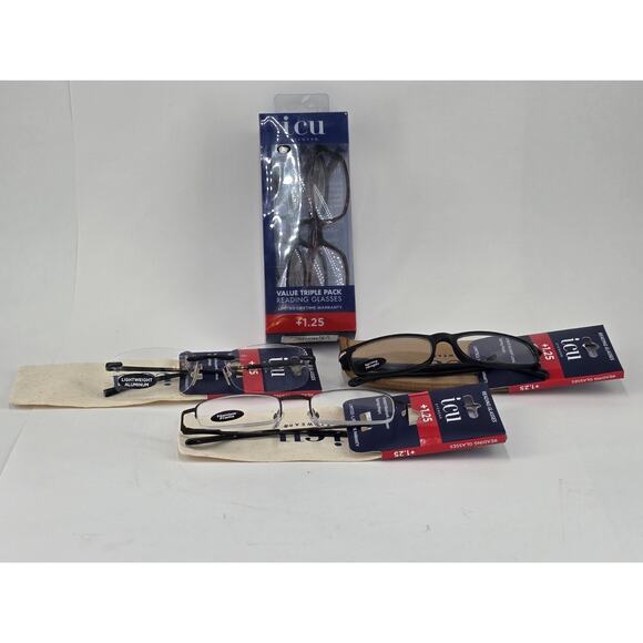 icu +1.25 Reading Glasses Lot Of 6 - Picture 1 of 9